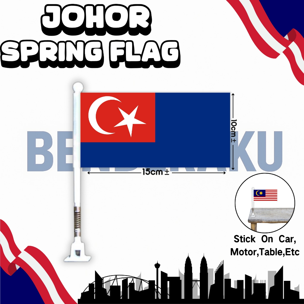 Johor Spring Flag Bendera Spring Johor Negeristate Spring Flag Car 