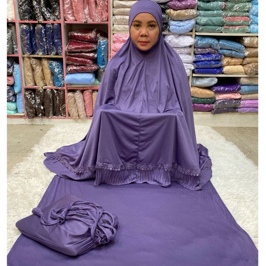 Telekung Cotton viscose lace Premium (ready stock ) | Shopee Malaysia