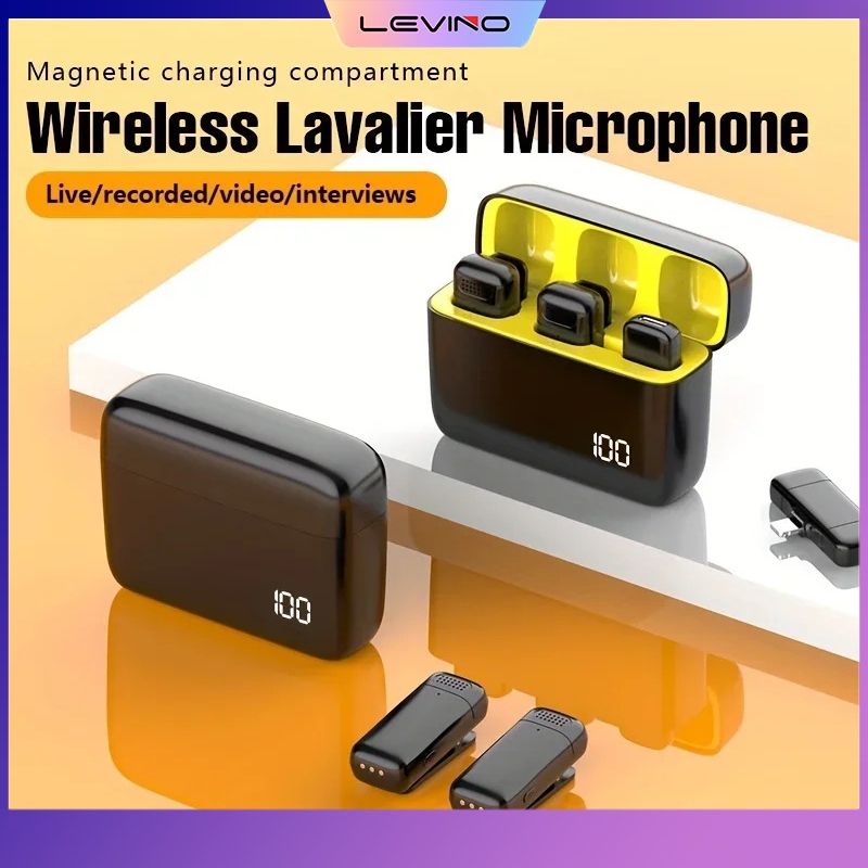 Wireless Lavalier Microphone Mini Portable Noise Reduction Video ...