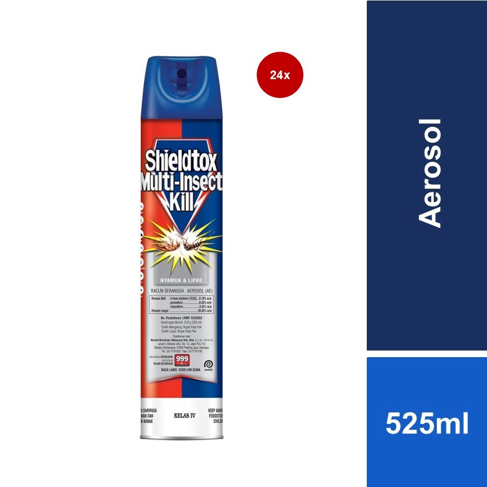 [Carton of 24] Shieldtox Multi-Inset Killer Spray Aerosol 525ml ...
