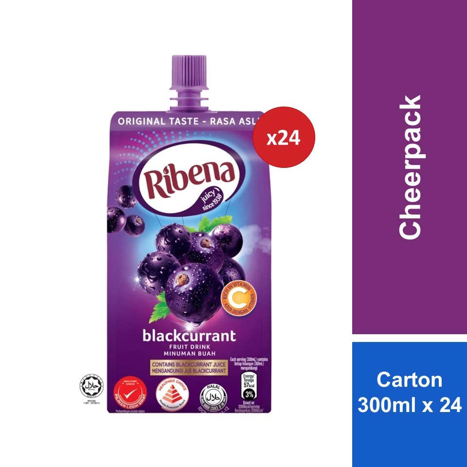 [Carton of 24] Ribena Cheerpack Regular 300ml | Shopee Malaysia