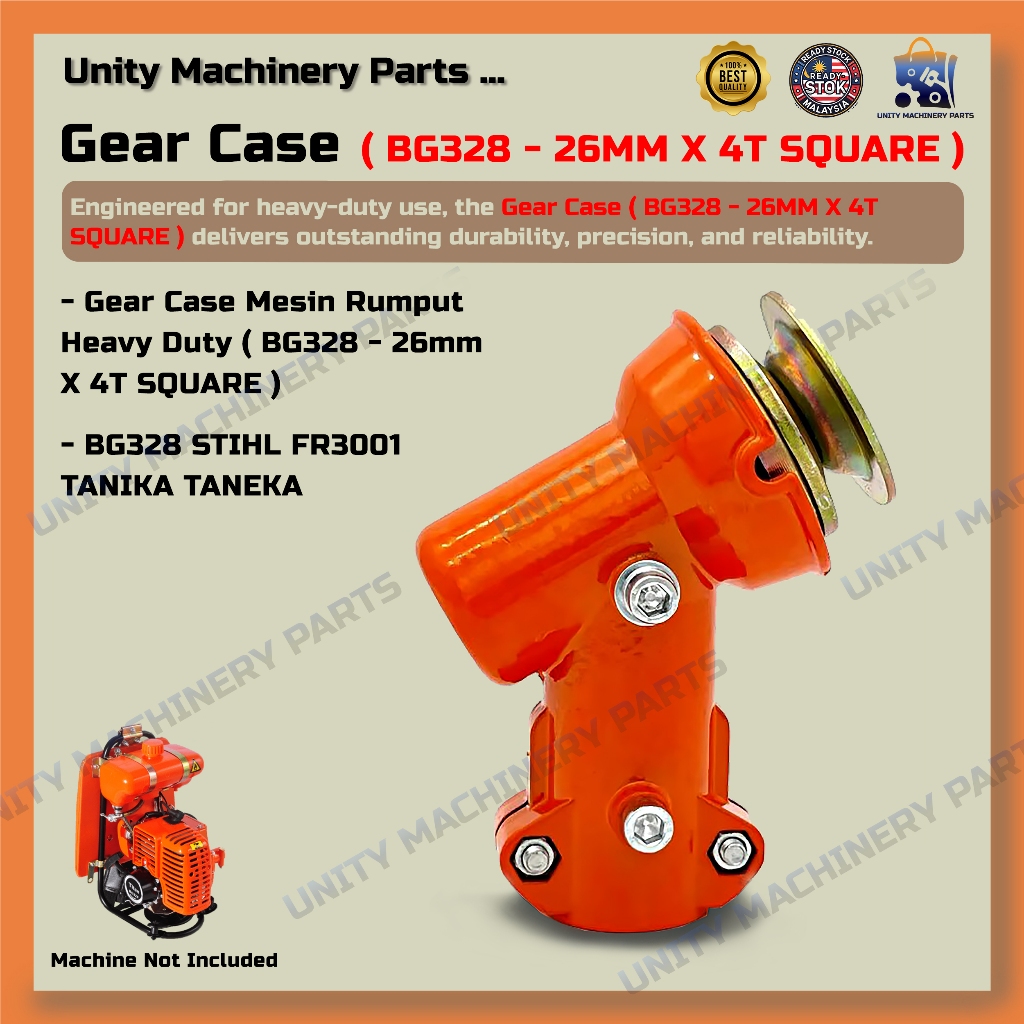 BG328 Gear Case Assembly | 26mm Shaft with 4T Square Connection for ...