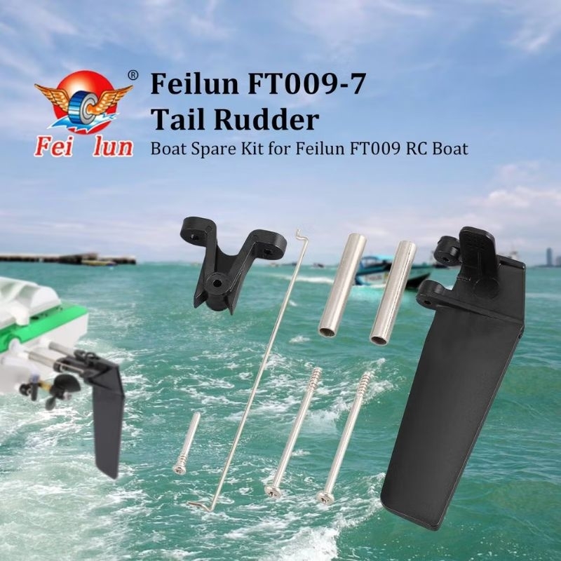 Original Feilun FT009-7 Steering Tail Rudder Spare Part Assembly for ...