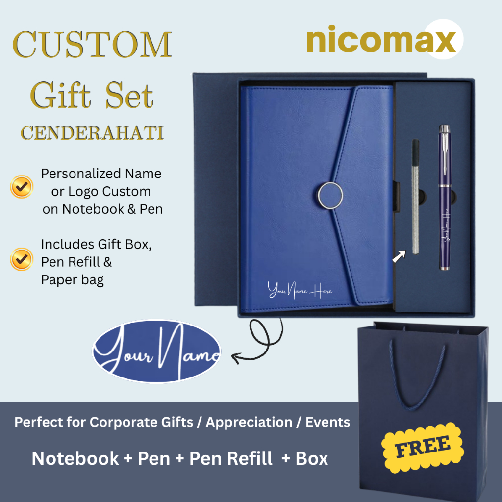 Customize Buku Nota Custom Made Notebook Stationery Corporate Gift Set ...