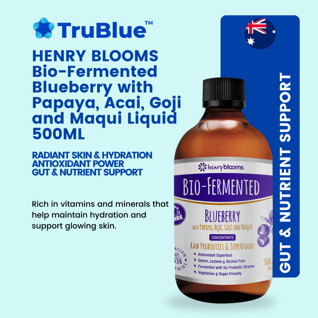 Henry Blooms Bio-Fermented Blueberry with Papaya, Acai, Goji and Maqui ...