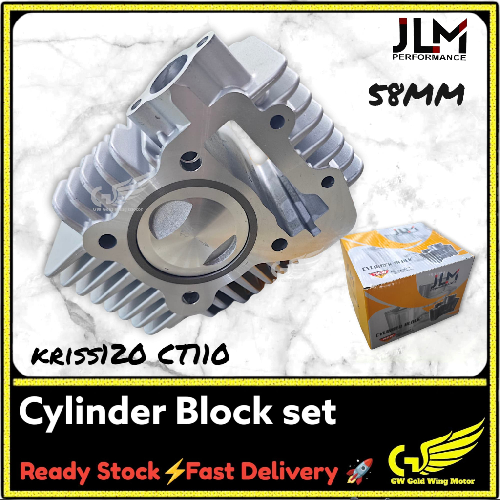 JLM MODENAS KRISS120 KRISS 120 CT110 Block Cylinder Blok Complete Set ...