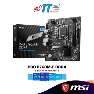 MSI PRO B760M-E DDR4 Micro ATX (mATX) Intel Motherboard | Intel LGA1700 Socket