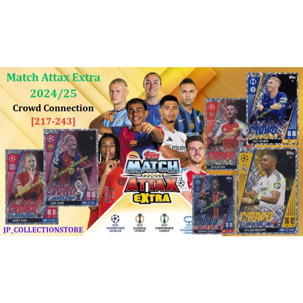 [Crowd Connection (217-243)] 2024/25 Match Attax Extra Football Cards ...