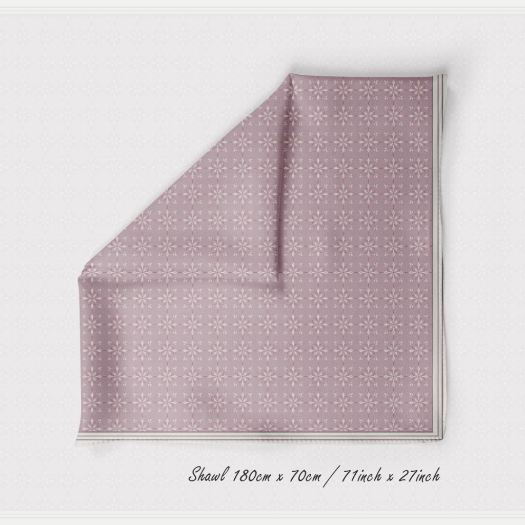 PANDAEYES SHAWL FLORAL SATIN 𝗖𝗟𝗔𝗦𝗦𝗜𝗖 𝗥𝗔𝗬𝗔 𝟮𝟬𝟮𝟱 𝗖𝗢𝗟𝗟𝗘𝗖𝗧𝗜𝗢𝗡 70CM*180CM (Hijab / Tudung/ Shawl)