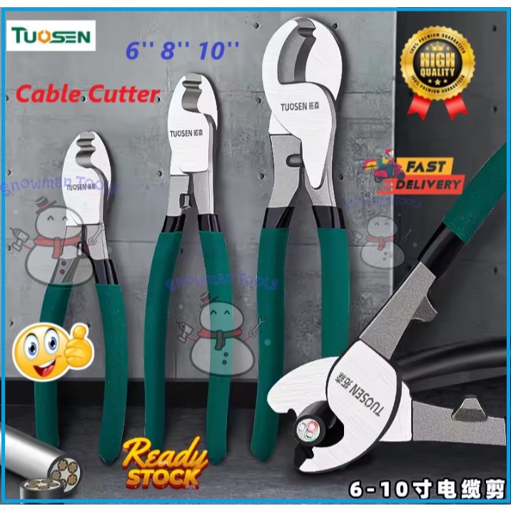 TUOSEN 6'' 8'' 10'' CABLE CUTTER WIRE STRIPPING PLIER PLIERS CUT POTONG ...