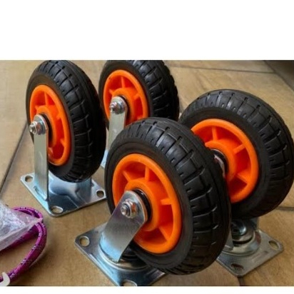 Trolley Wheel 6 inch Silence Heavy Duty Solid Rubber Wheel | Shopee ...