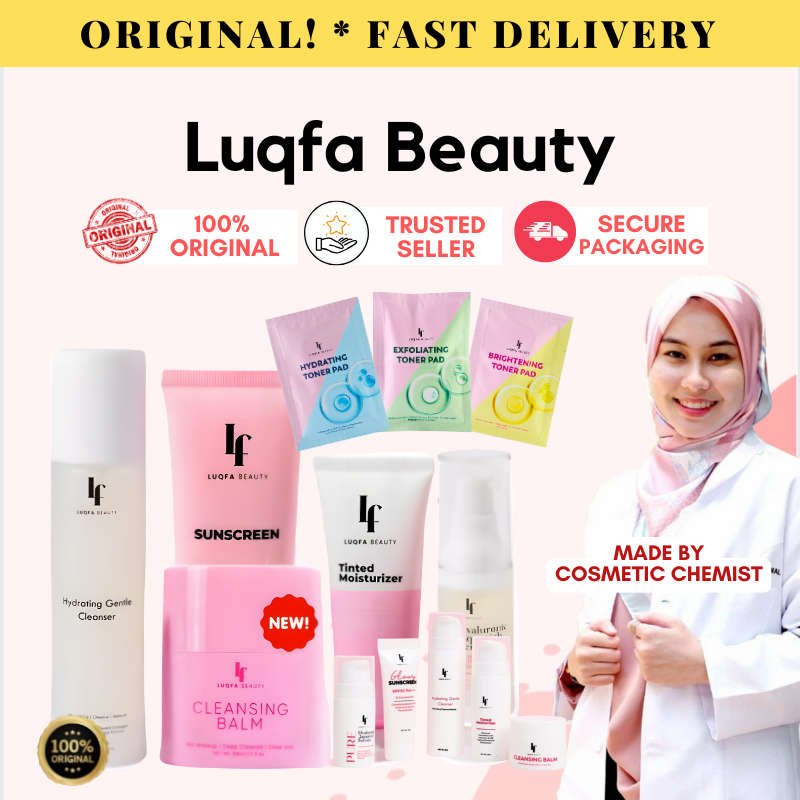[ORIGINAL] Luqfa Beauty Cleanser Serum Moisturiser Sunscreen Mini Trial ...