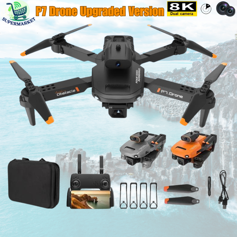 P7 Pro Drone 8K Camera Optical Flow Obstacle Avoidance Foldable Mini ...