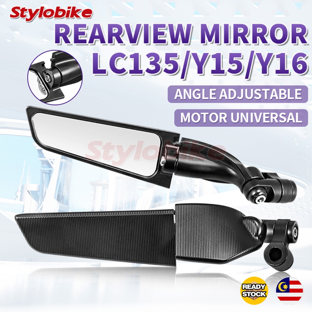 Universal Rear View Mirror Cermin Sisi Side Mirror Winglet Rearview ...