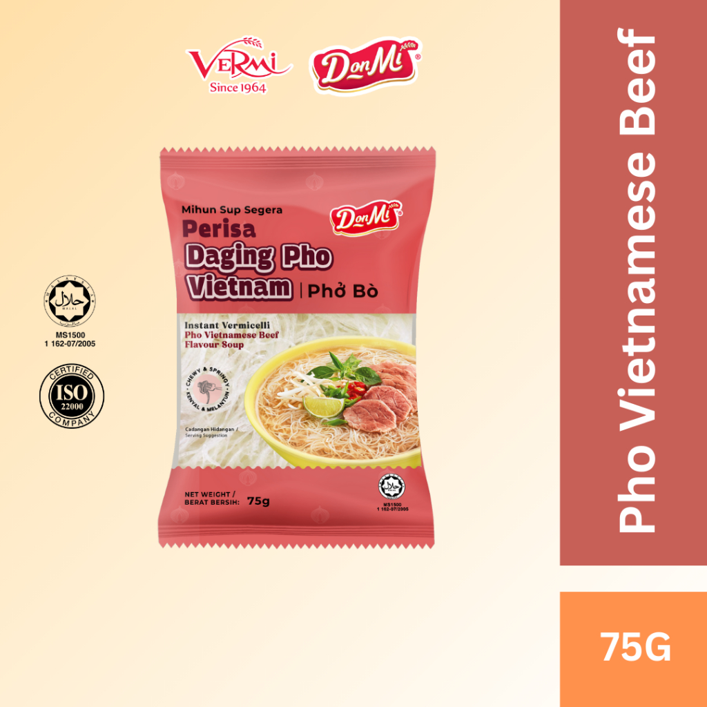 Donmi Instant Vermicelli Pho Beef Soup Flavour 75g | Shopee Malaysia