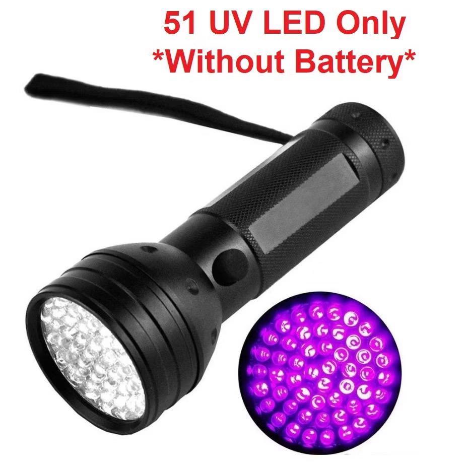 51 LED UV Fake Money Detector Torch Light / Flashlight Ultraviolet ...