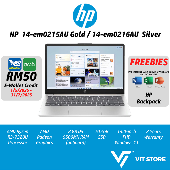 HP 17,3" FHD Laptop Schwarz R3-7320U 8GB/512GB SSD 17-cp2430ng