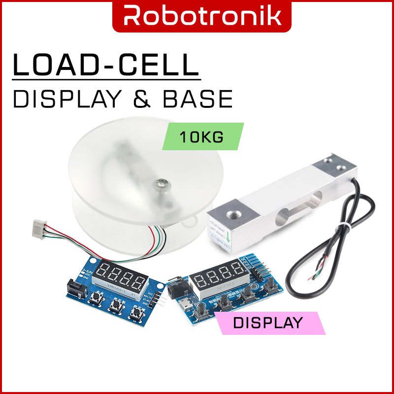 Load cell Base Display + HX711 50 100kg Scale Mounting Frame Timbang ...
