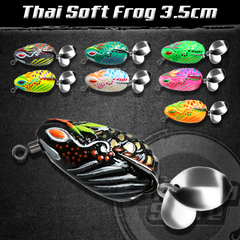 3.5cm Thai Soft Frog Lure RUGBY Gewang Tiruan Katak Getah Rubber Frog ...