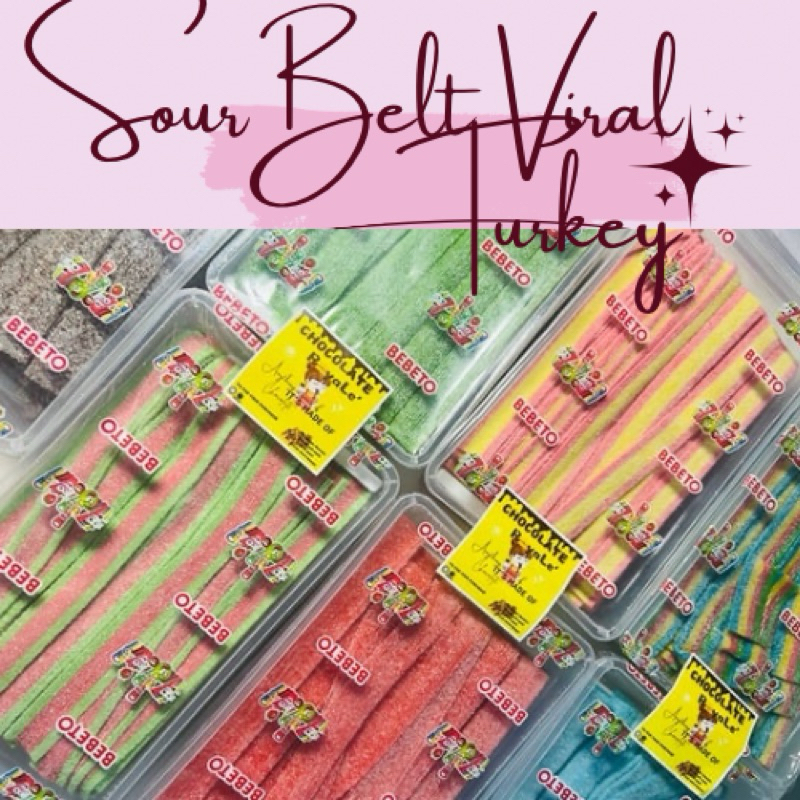 ( CHOCOLATE ROYALE ) SOURBELT BORONG BEBETO HARIBO JELLOPY SOUR BLAST ...