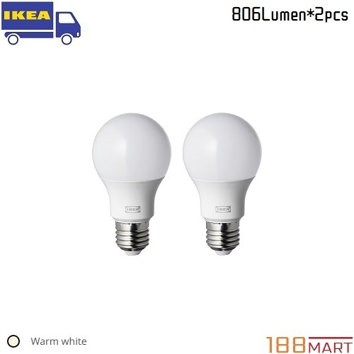 [𝓞𝓻𝓲𝓰𝓲𝓷𝓪𝓵] IKEA RYET LED Bulb E27 2700K 806Lumen*2pcs | Shopee Malaysia