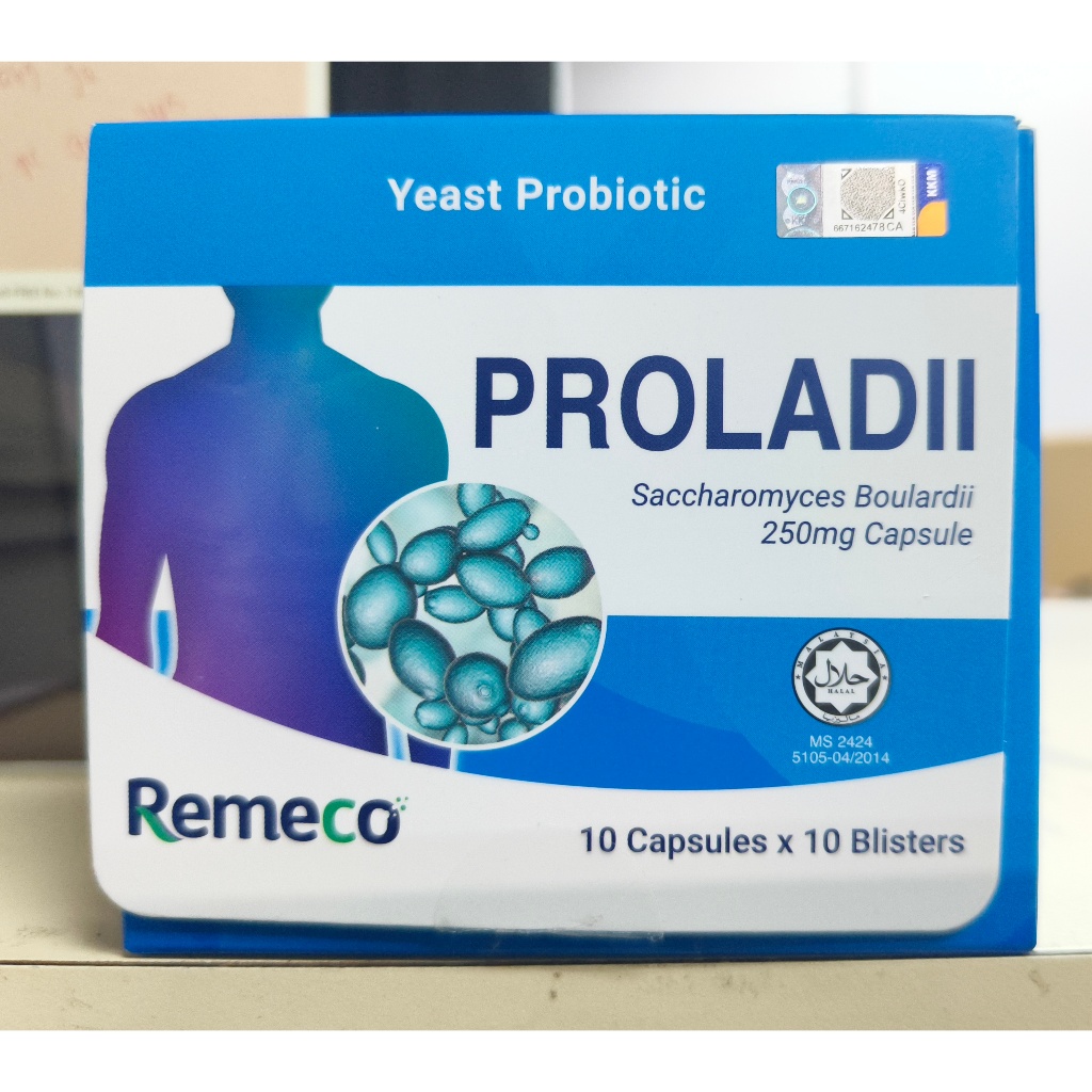 REMECO Proladii Saccharomyces boulardii 10 CAPSULES x10 BLISTER EXPIRY ...