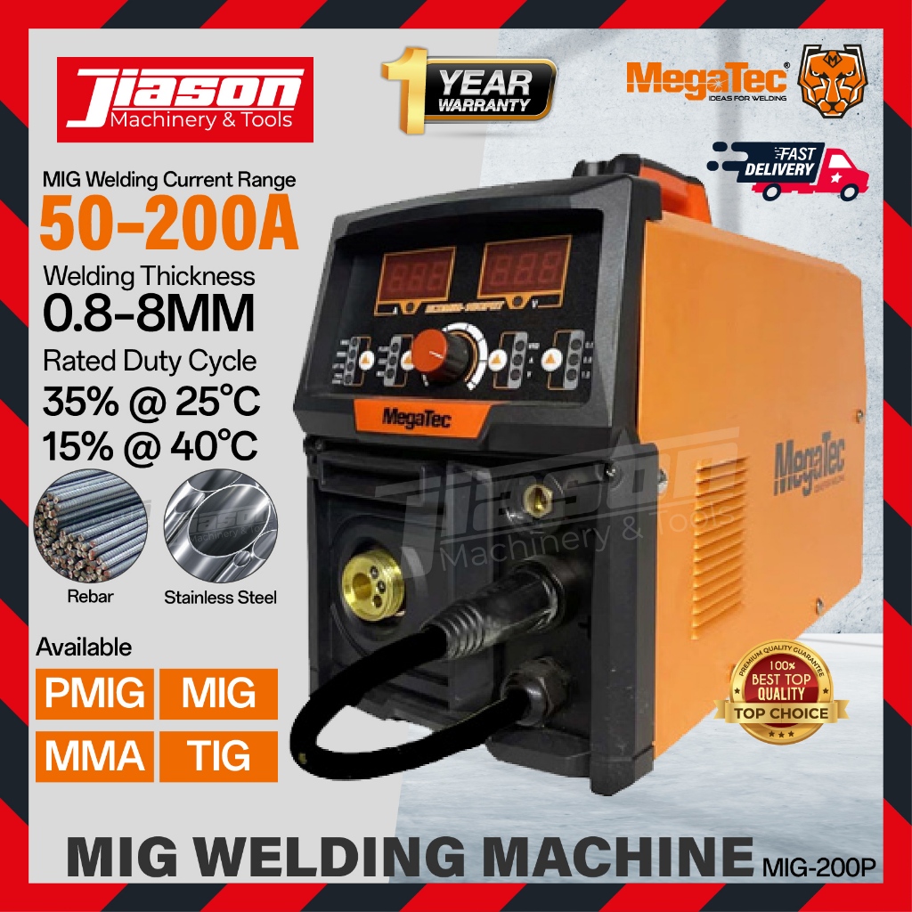 [WITHOUT GAS] MEGATEC MIG-200P / MIG200P MIG Welding Machine 50-200A ...