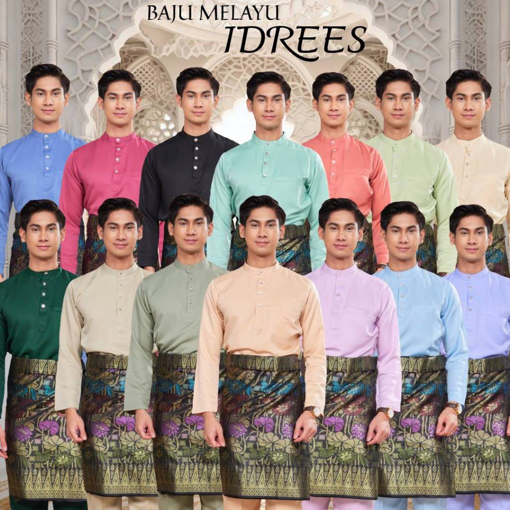 BAJU MELAYU IDREES CEKAK MUSANG DEWASA SBLINE SEDONDON ( TANPA BUTANG ...