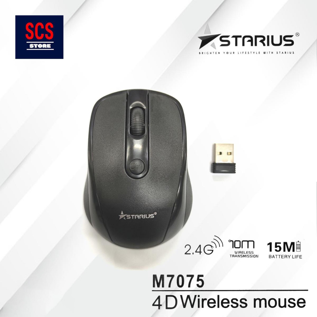 STARIUS 2.4GHz WIRELESS MOUSE M7075 / Starius USB Optical Mouse M3044 ...