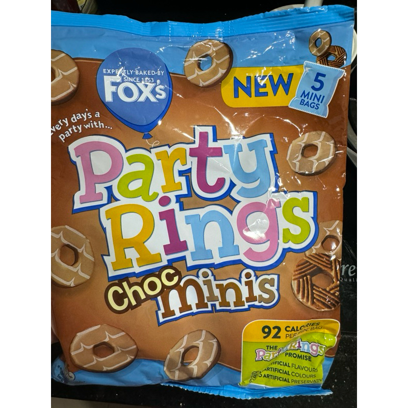 Fox's Party Rings Biscuit Chocolate Minis 5x21g (5mini pack) | Shopee ...