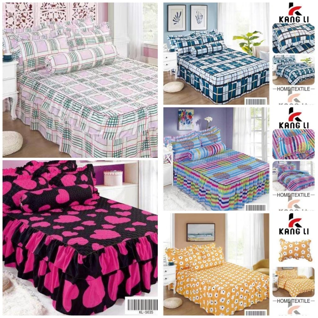 cadar patchwork ropol with fiber saiz queen 4 in 1 | Shopee Malaysia