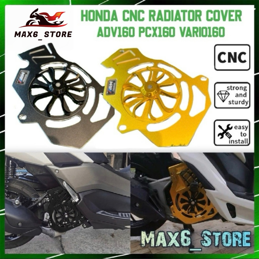 HONDA ADV160 VARIO160 PCX160 RADIATOR COVER ALLOY FULL CNC WITH ...