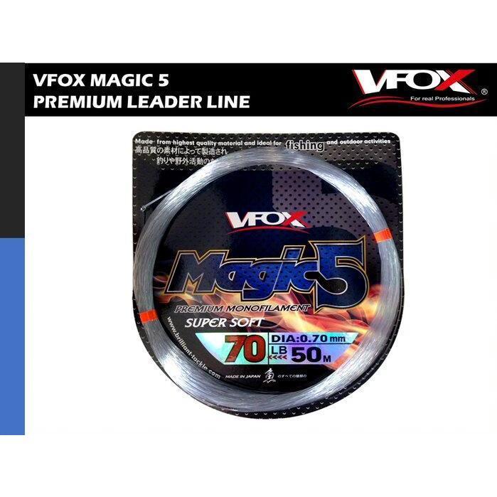 VFOX MAGIC 5 PREMIUM JAPAN LEADER LINE 50m Tali Perambut Pancing Leader ...