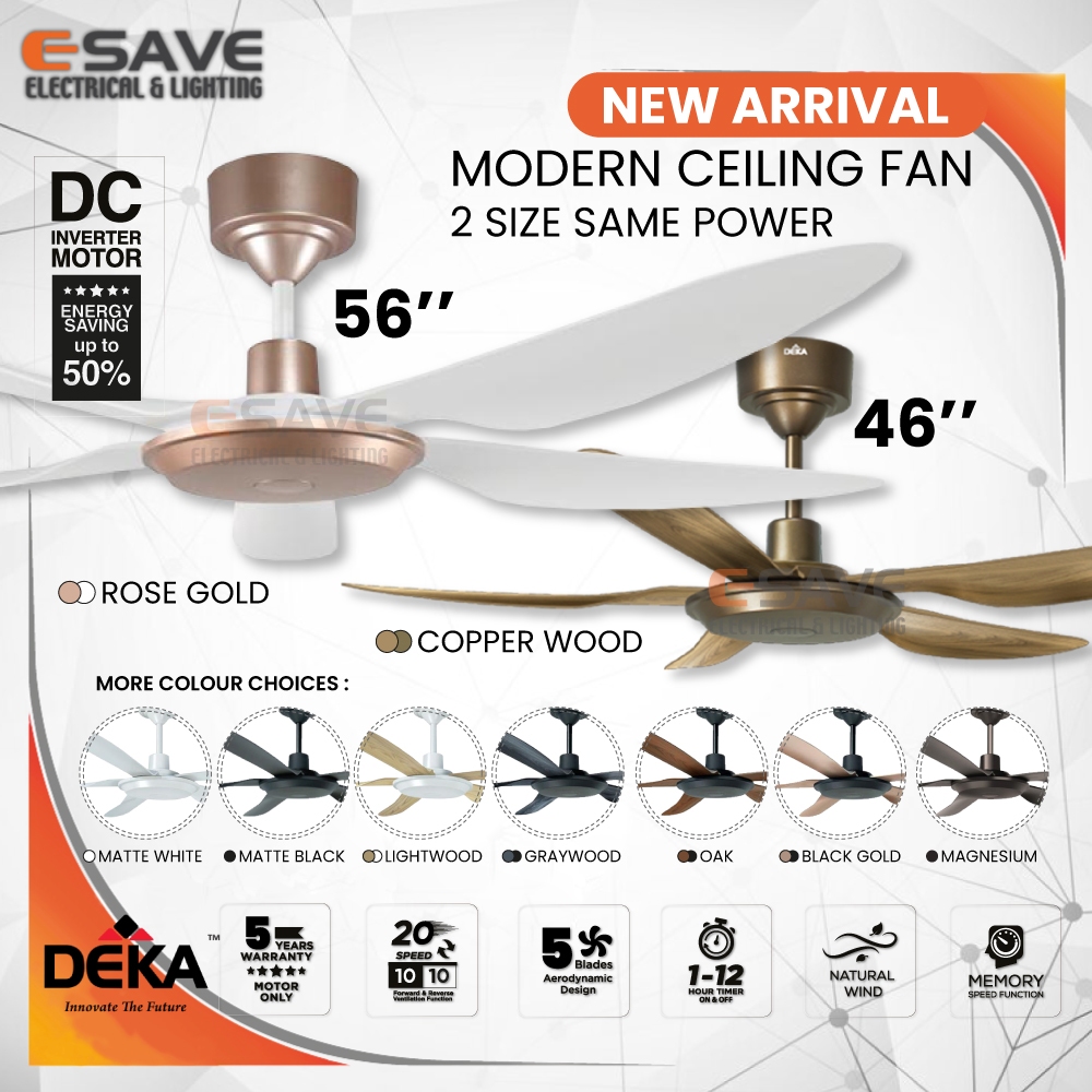 Deka Kronos F5DC PRO Remote control ceiling fan / 46