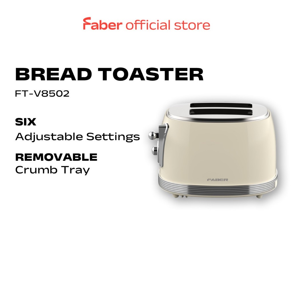 Faber Vintage Series Bread Toaster 2 Slices (850W) FT-V8502 | Shopee ...