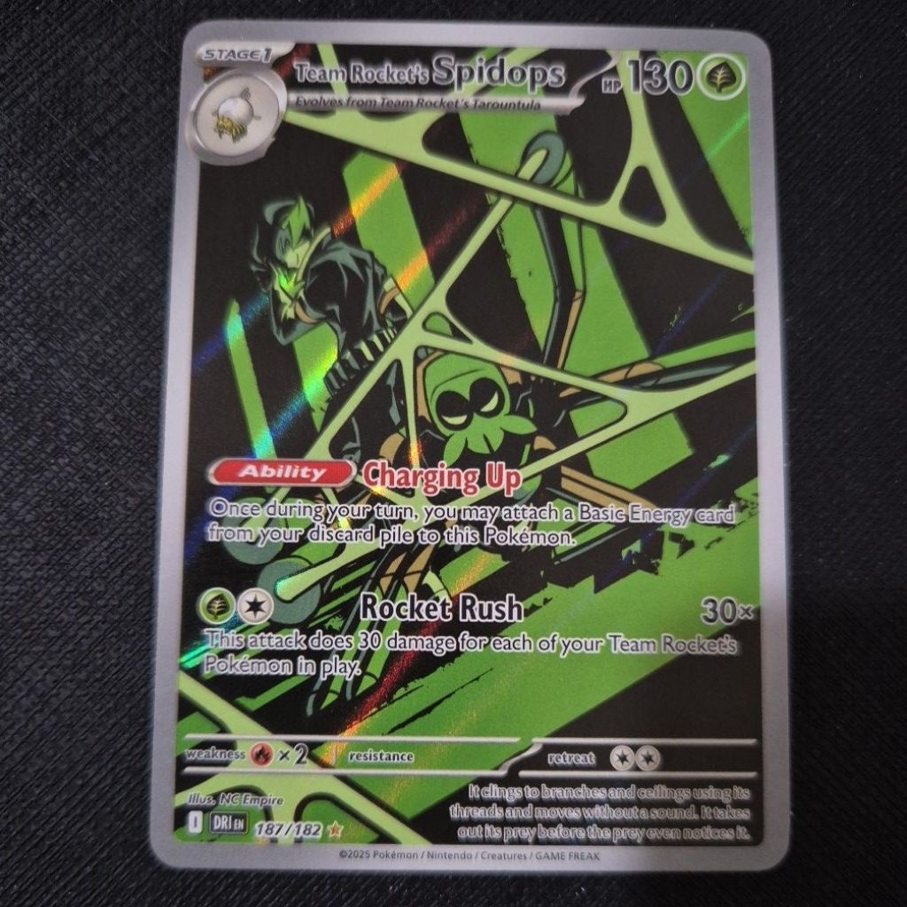 Pokemon Card TCG : SV10 Destined Rivals: Team Rocket's Spidops 187/182 ...