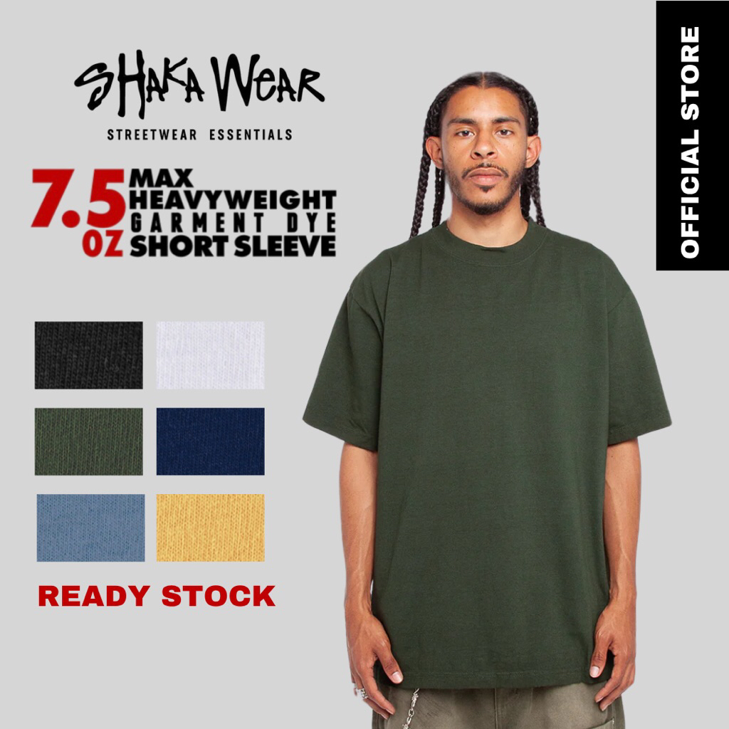 SHAKA WEAR Max Heavyweight Garment Dye [260gsm] Short Sleeve