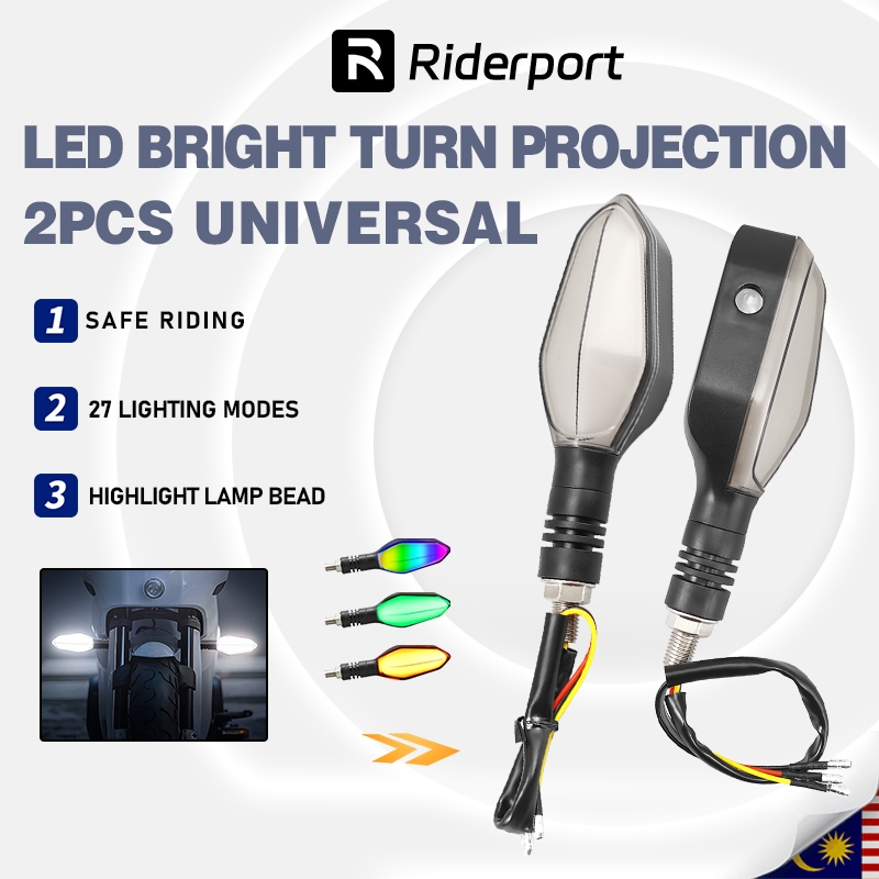 Universal Motorcycle LED Turn Signal Lamp Color Projection Lamp ...
