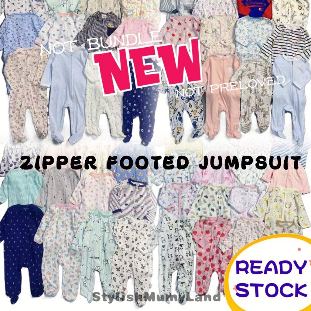 Newborn Zipper Footed Jumpsuit