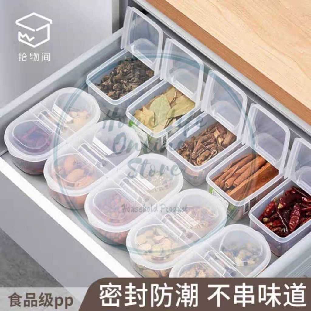 🍀Kitchen Portable Sealed Storage Box Moisture-proof Spice Storage Box ...