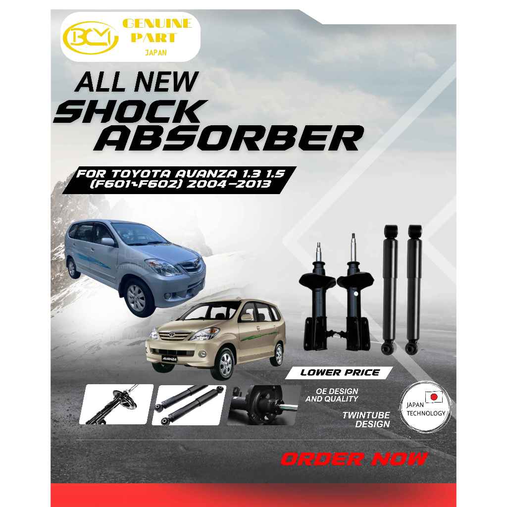 TOYOTA AVANZA 1.3 1.5 (F601-F602) 2004-2013 SHOCK ABSORBER SET FRONT ...