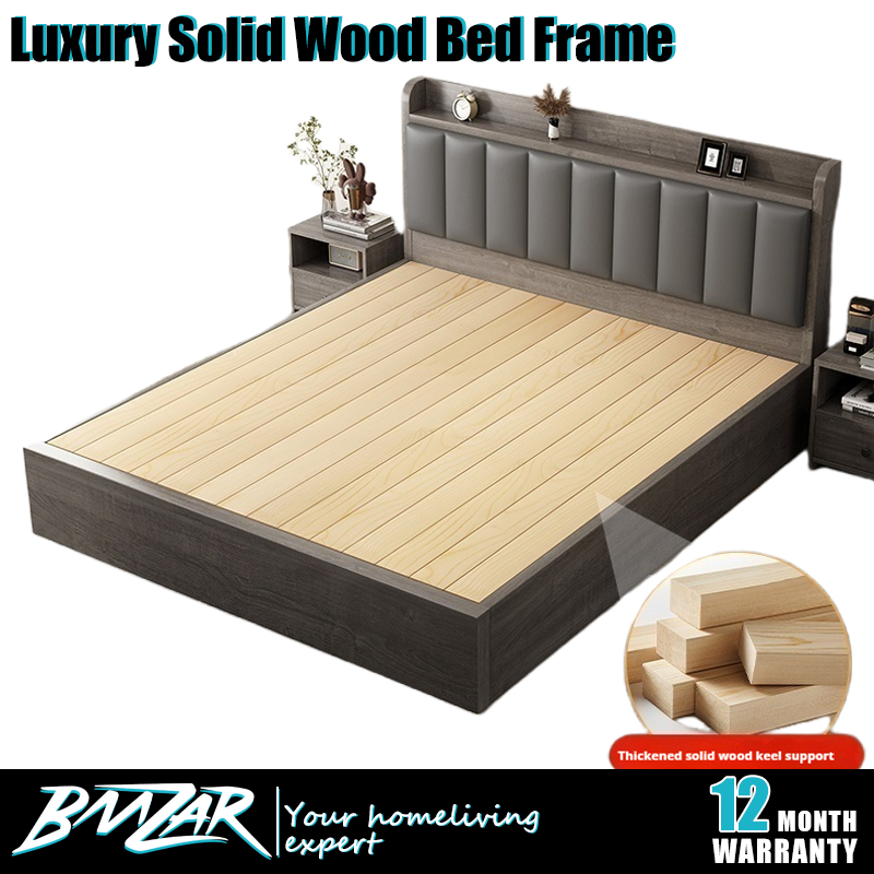 𝐁𝐌𝐙𝐀𝐑 𝑵𝑬𝑾 𝑨𝒓𝒓𝒊𝒗𝒂𝒍𝒔 Wood Bed 实木床- Queen/Super Single/King Solid Wood Bed ...