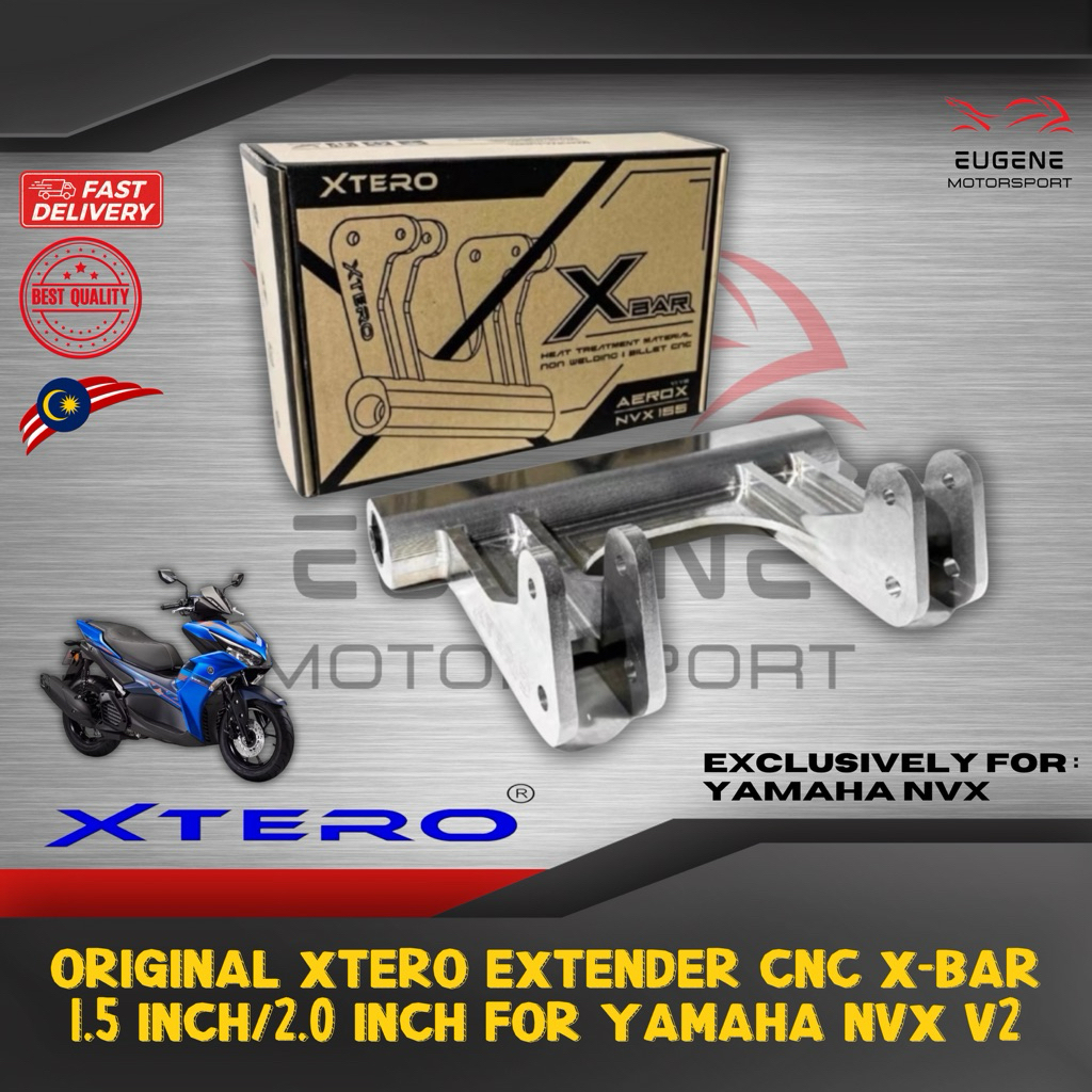 BRACKET EXTENDER XTERO FOR YAMAHA NVX V1/V2 & NMAX V2 1.5INCH/2.0INCH ...