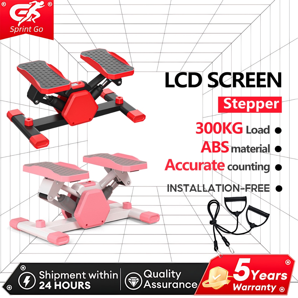 Stepper Exercise Machine Senaman Kaki At Home Gym Fitness Slimming Foot  Machine Resistance Band Swing Fitness Calorie