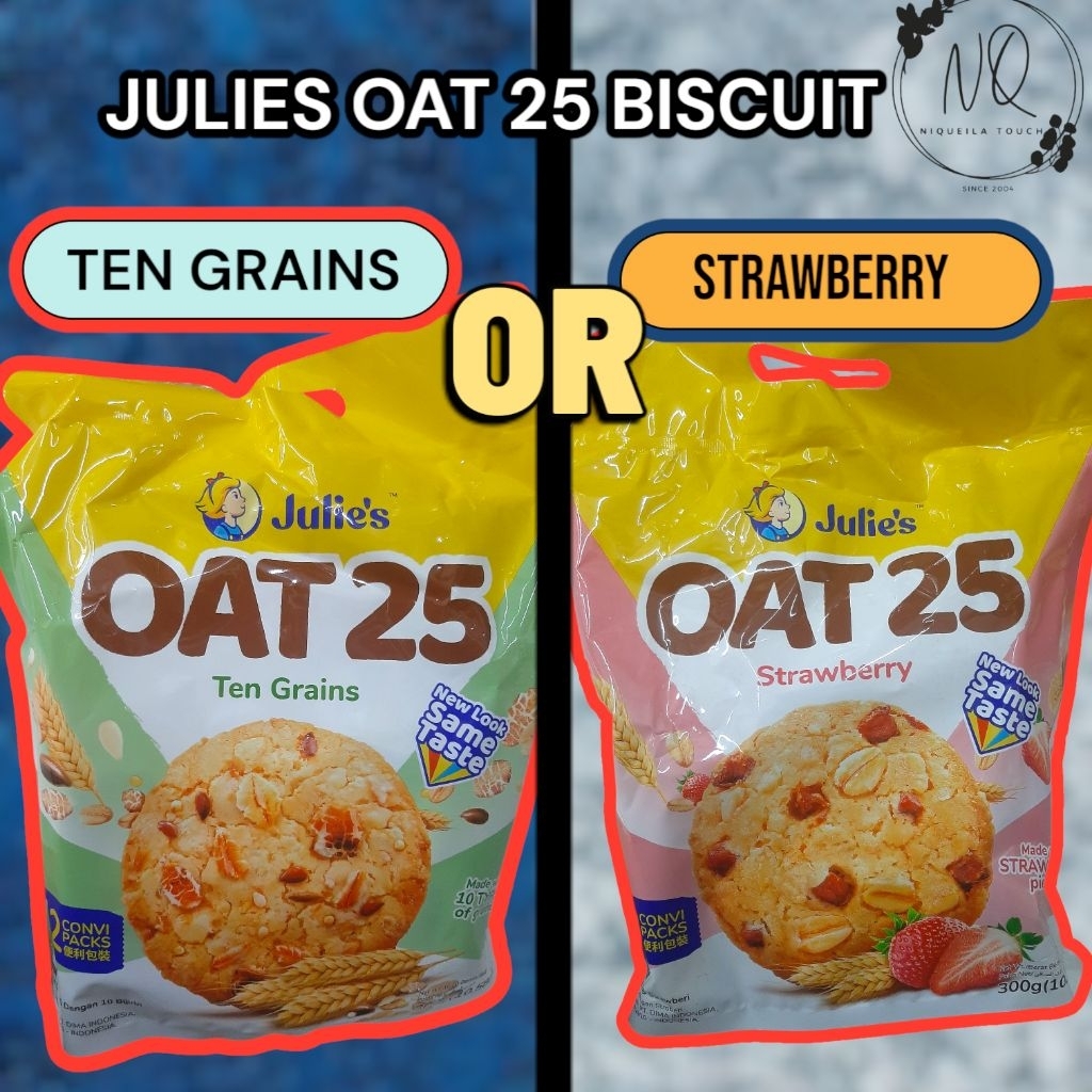 JULIES OAT 25 BISCUIT (TEN GRAINS/STRAWBERRY) | Shopee Malaysia