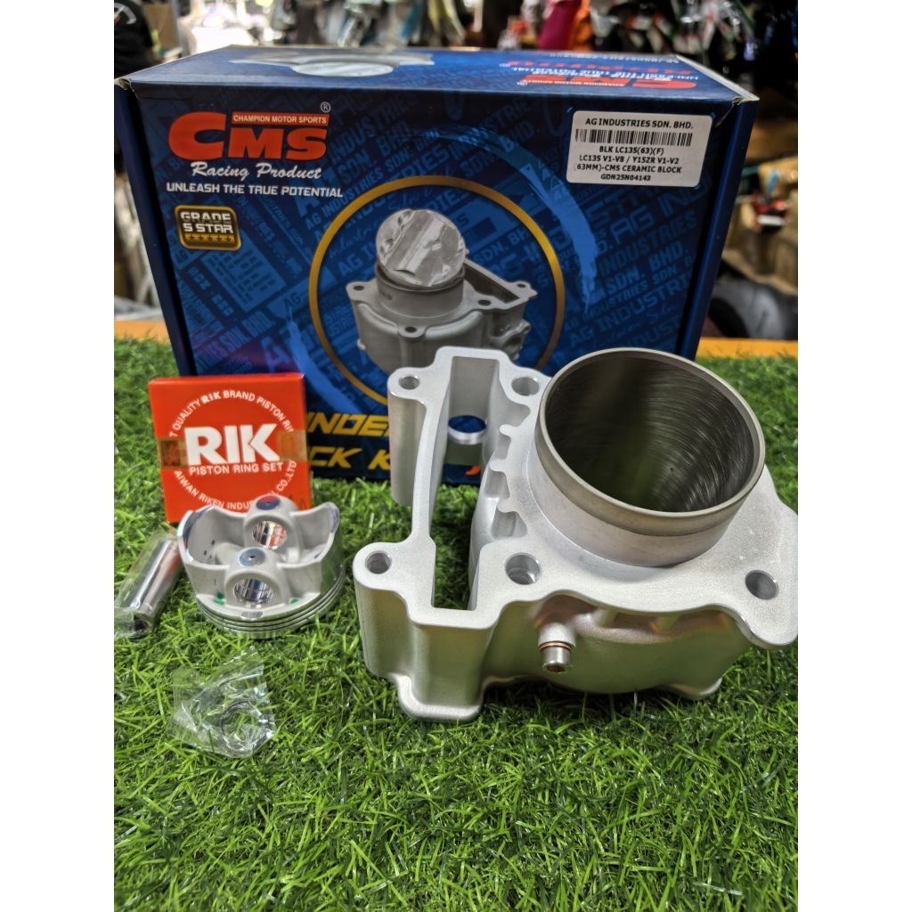 CMS YAMAHA LC135/Y15ZR 63MM/65MM RACING CYLINDER BLOCK KIT | Shopee ...