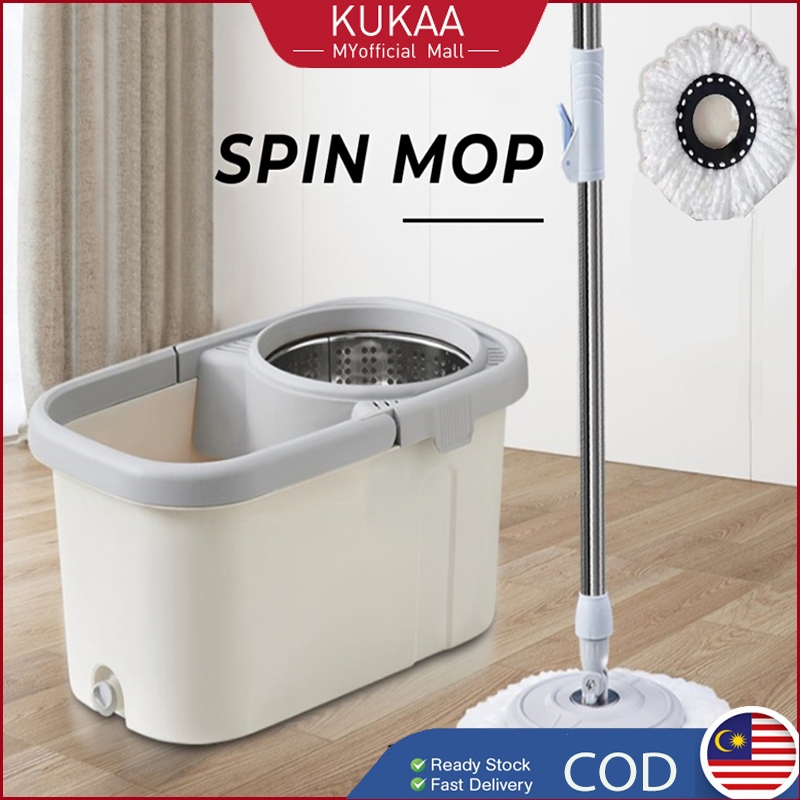 Kukaa Rotating Lazy Spin Mop Floor Cleaning Mop With Bucket Smart ...