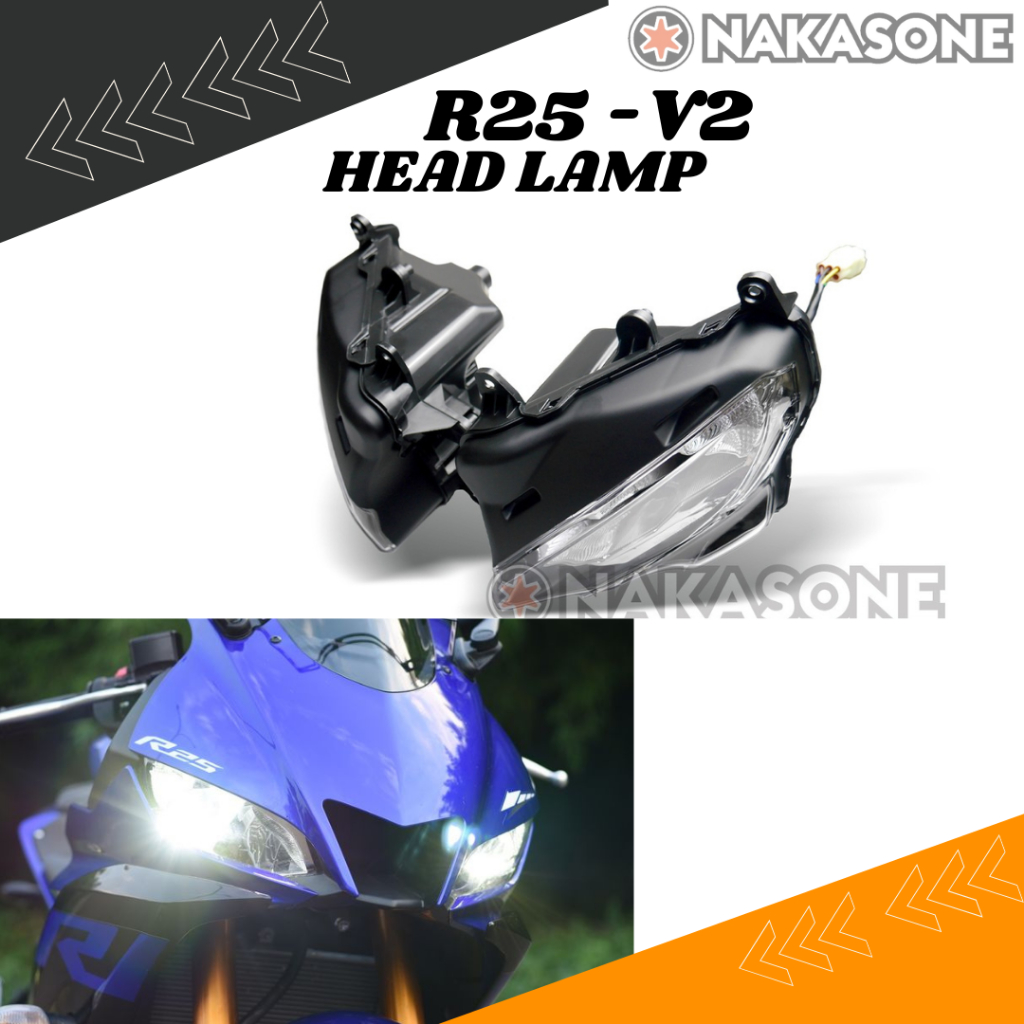 YAMAHA R25 V2 HEAD LAMP LA,PU DEPAN R25 V2 #READY STOCK | Shopee Malaysia