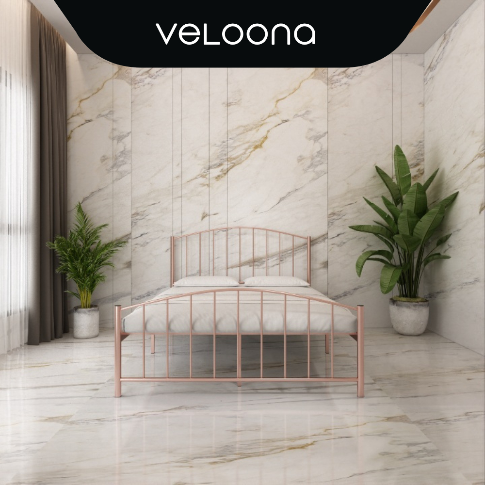 VELOONA Kingdom Queen Size Metal Bed Frame/ Katil Besi / Katil ( White ...
