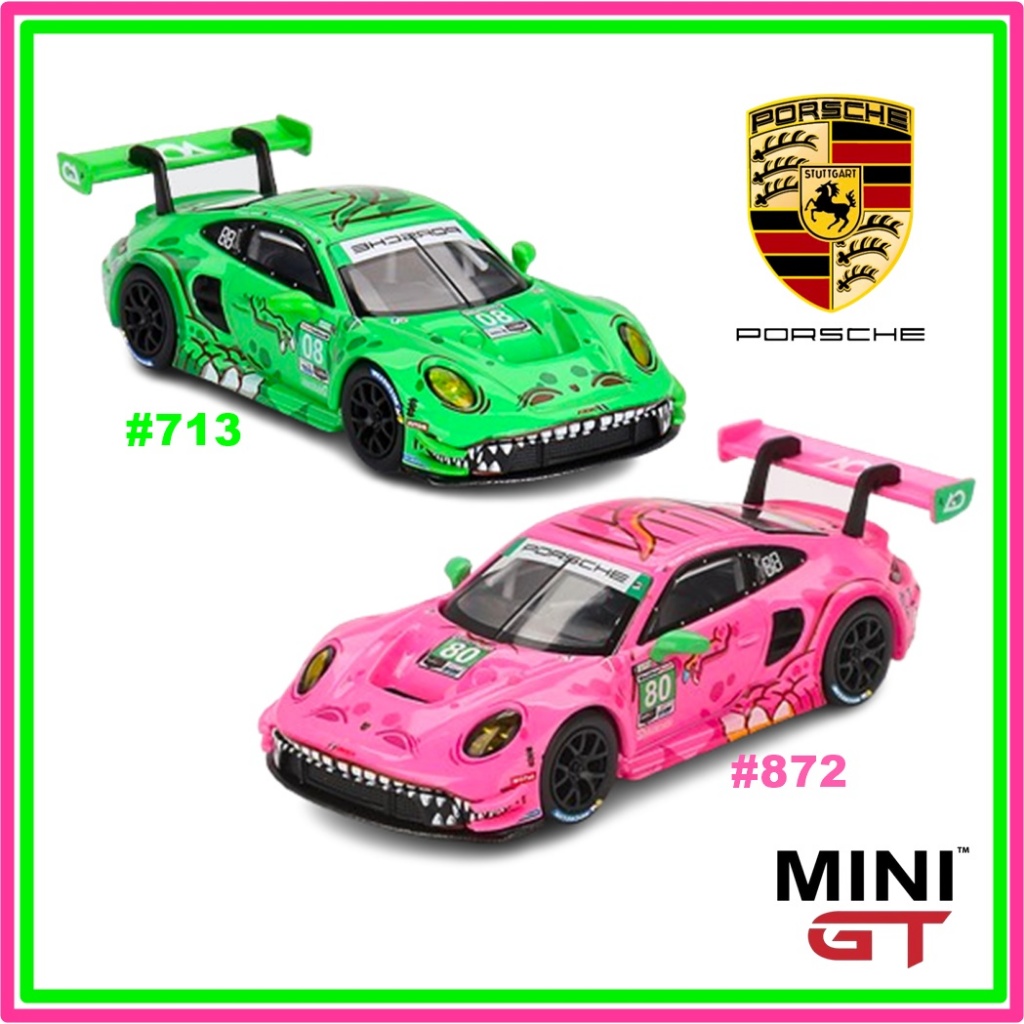 MINI GT 1/64 PORSCHE 911 GT3 R #713 GREEN REXY #872 PINK ROXY | Shopee ...